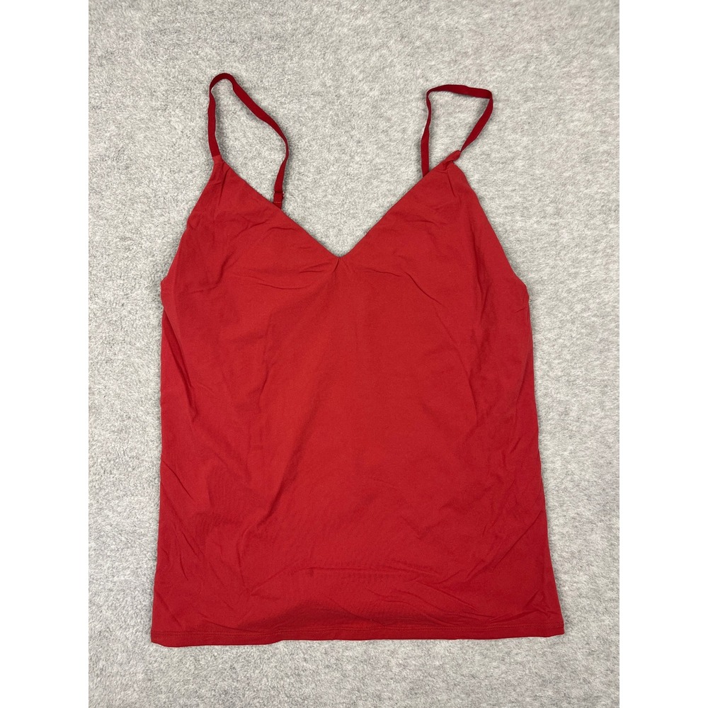 White House Black Market Cami Top Womens M Red WHBMFORME V-Neck Adjustable